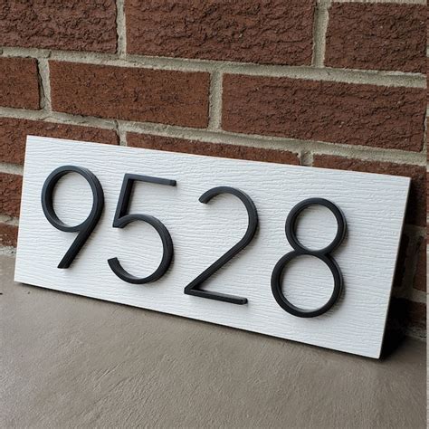 white house numbers metal|white 12 inch address numbers.